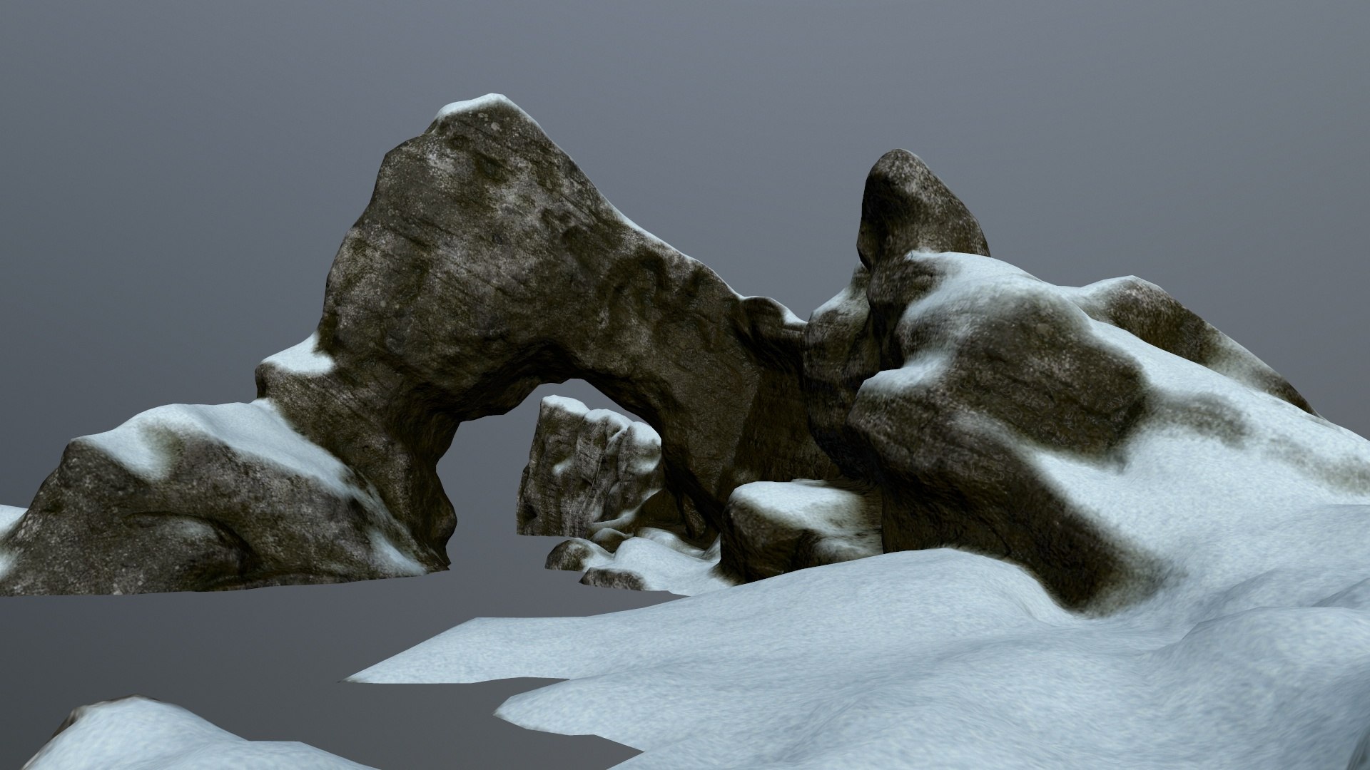Rock Snow Model - TurboSquid 1387758