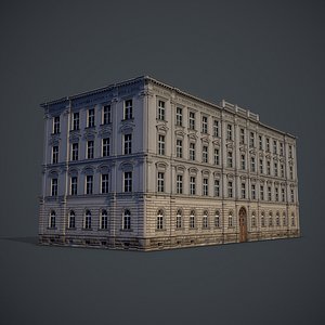 3D european neoclassical house building model
