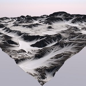 snowy terrain 3D model