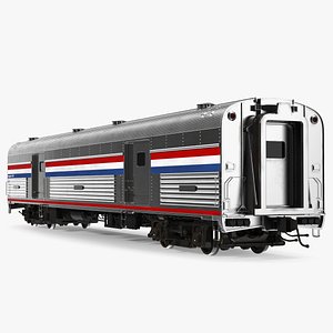 3D Heritage Baggage Car model