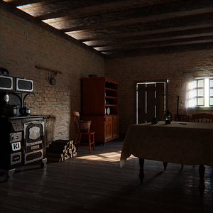 Western Kitchen 3d Scene