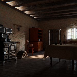 Western Kitchen 3d Scene