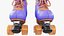 Moxi Roller Skate Beach Bunny 3D Periwinkle Sunset
