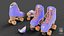 Moxi Roller Skate Beach Bunny 3D Periwinkle Sunset