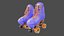 Moxi Roller Skate Beach Bunny 3D Periwinkle Sunset