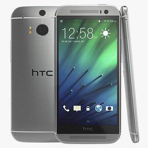 HTC One M8 White 3D Model