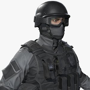 3D police special force officer