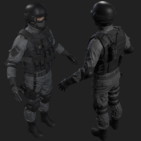 3D police special force officer - TurboSquid 1173922