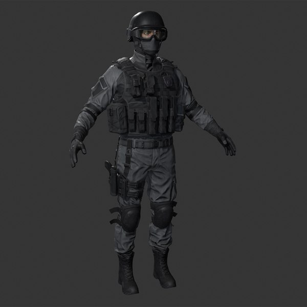 3D police special force officer - TurboSquid 1173922