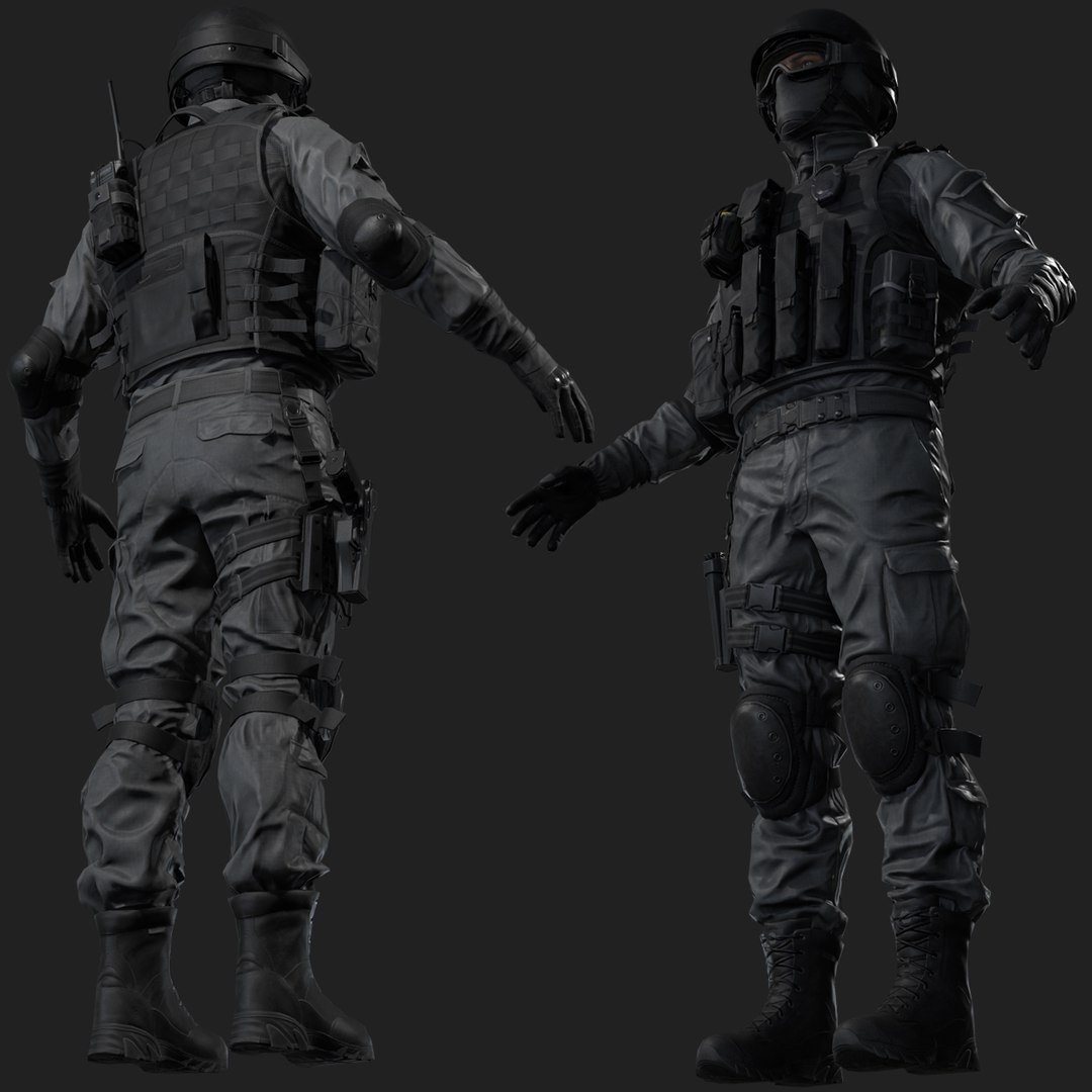 3D Police Special Force Officer - TurboSquid 1173922