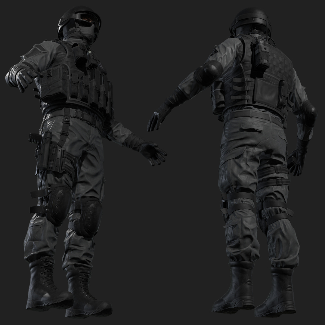 3D police special force officer - TurboSquid 1173922