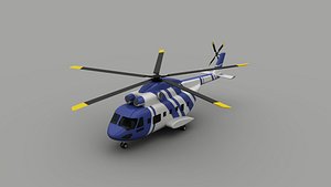 3D coastal guard helicopter model