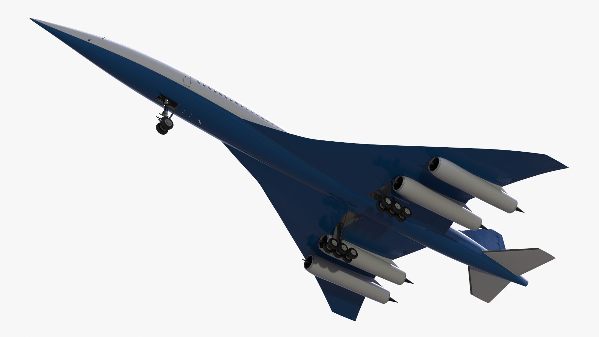 3D Model Supersonic Passenger Jet Rigged - TurboSquid 2268647