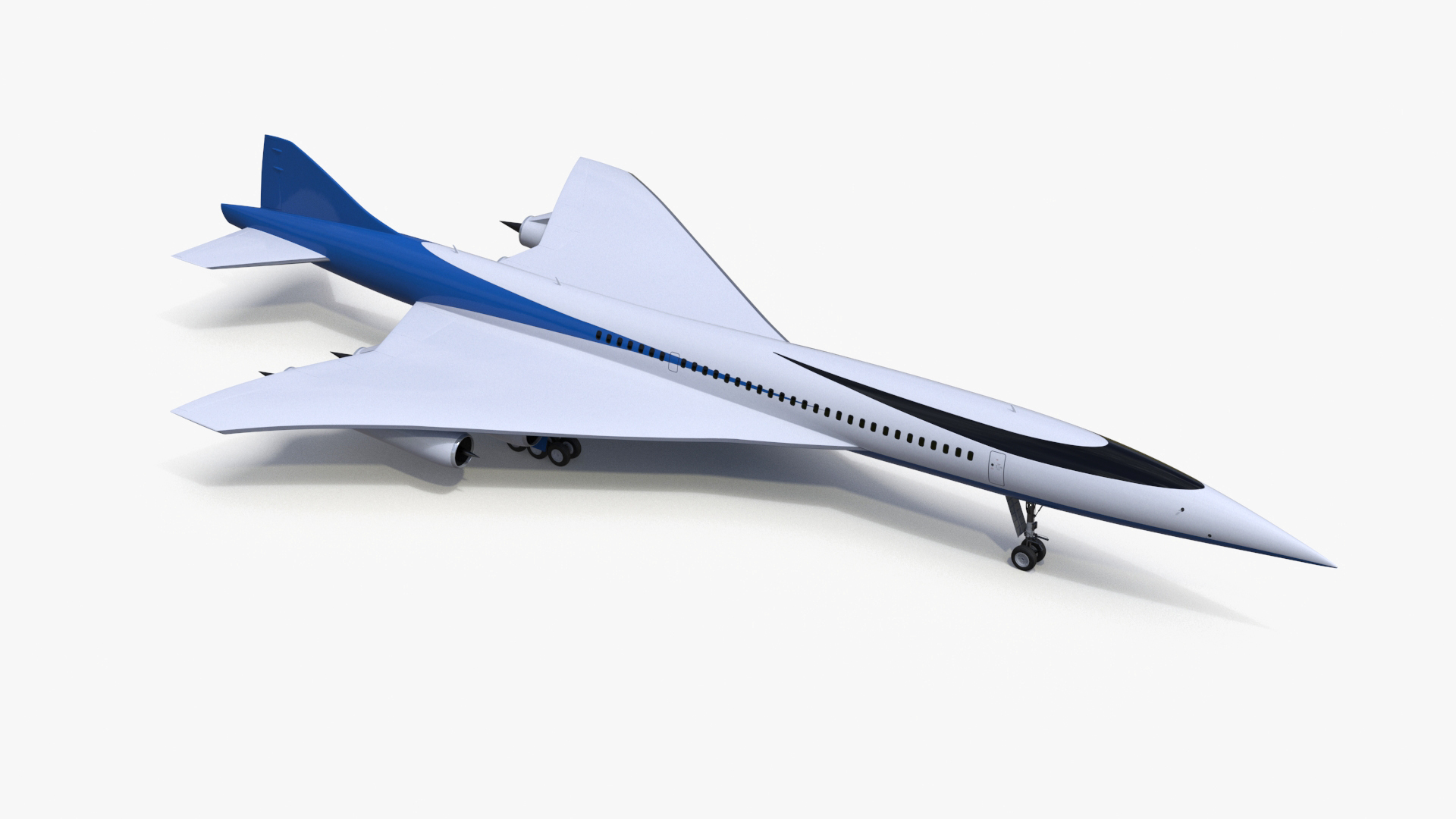 3D Model Supersonic Passenger Jet Rigged - TurboSquid 2268647