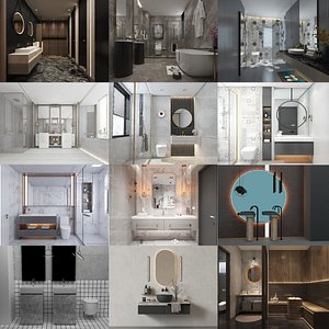 12 Modern Bathrooms - Collection 06 3D model