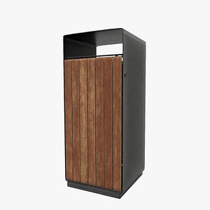 Modern Timber Street Bin Vol 01 - 4K Textures Game-Ready PBR 3D