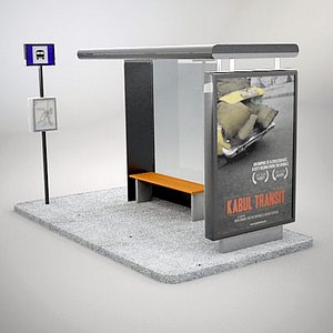 3d bus stop model