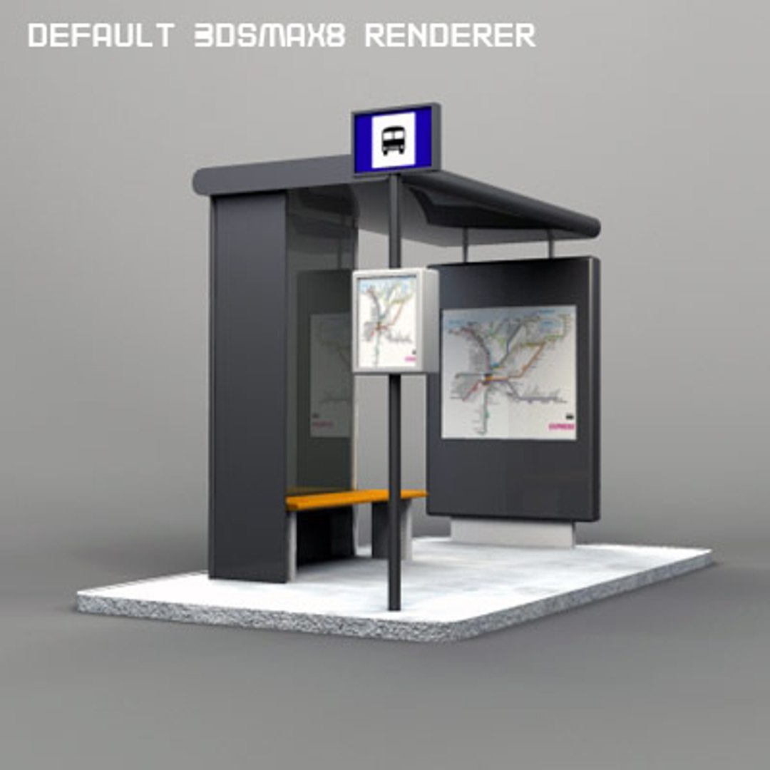 3d bus stop model