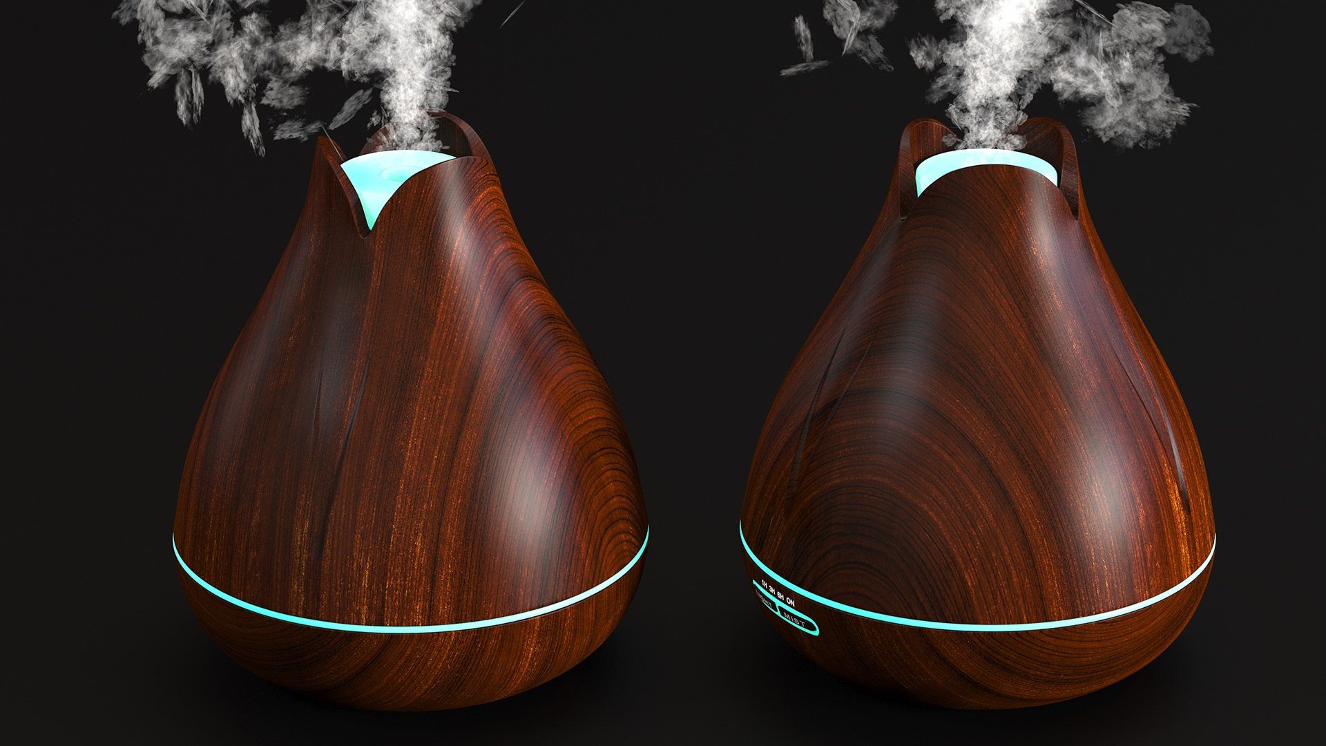 Aroma Oil Diffuser Switched On 3D Model - TurboSquid 2007255