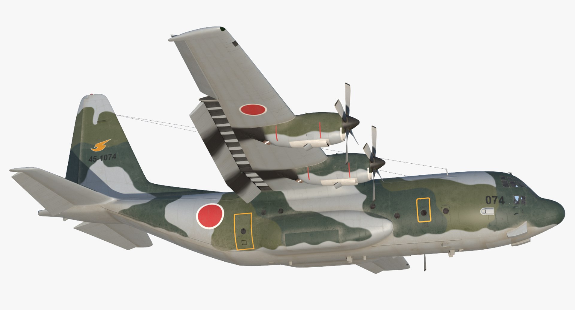 Lockheed C 130H Hercules L 382 Japan Air Self Defense Force Rigged 3D model preview