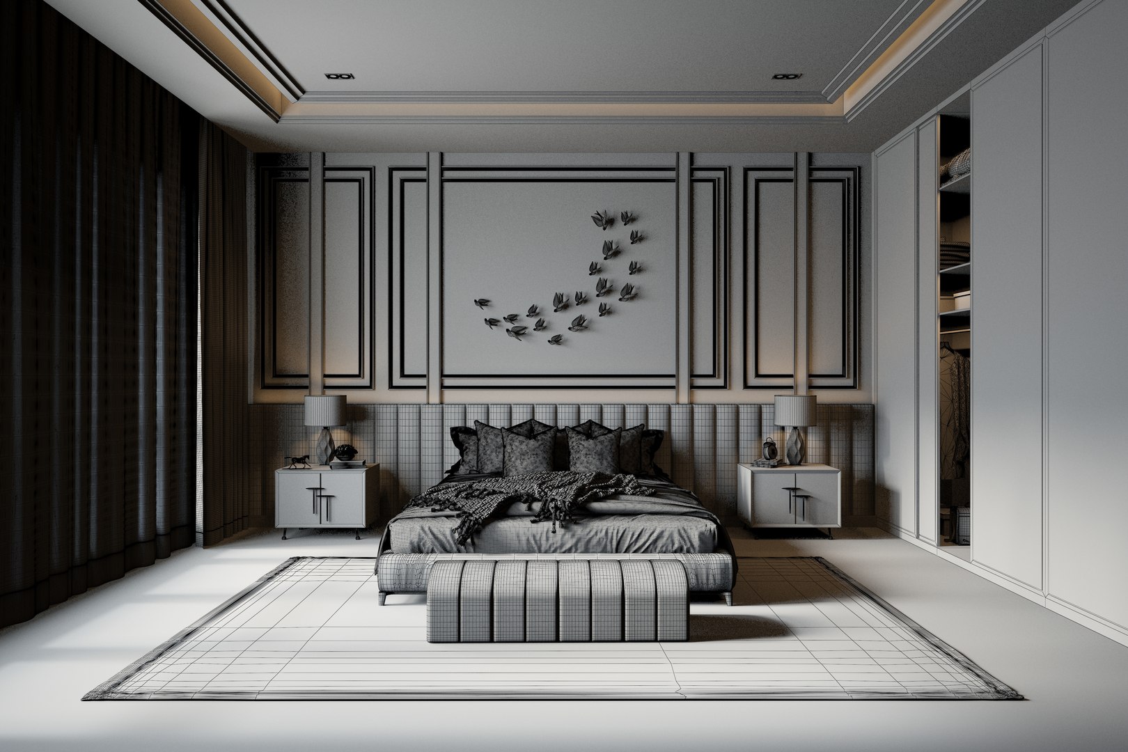 3D Model Bedroom Design 91 - TurboSquid 2149624