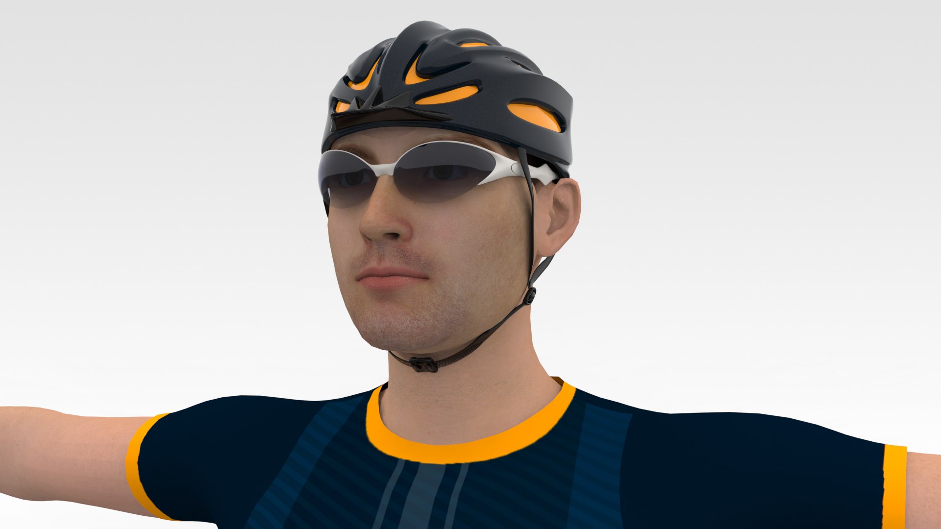 3D Cyclist Model - TurboSquid 1836567