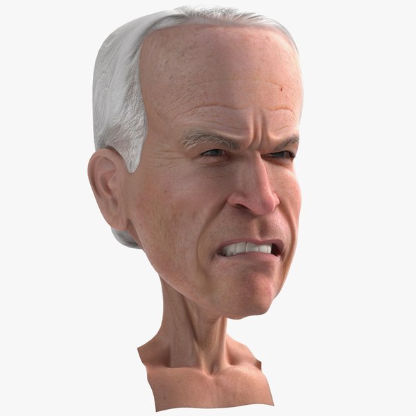 3d cartoon joe biden head rigged for maya