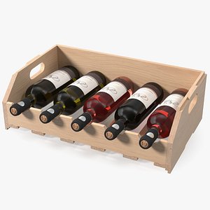 Beech Wood Rack With Bottles