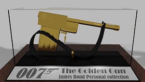 3D james bond gun model