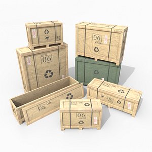 Customizable Wooden Crate Pack - Narrow Forms