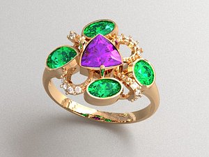 amethyst ring 3d model
