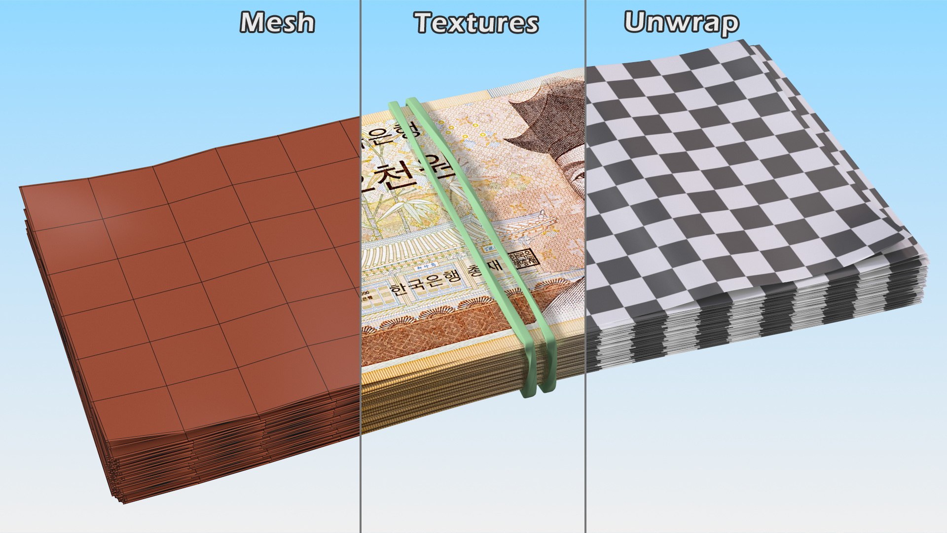 Stack of South Korean 5000 Won 3D https://p.turbosquid.com/ts-thumb/wt/I0ejH7/UC/stackofsouthkorean5000won3dsmodel020/jpg/1620311943/1920x1080/fit_q87/bf4b3764a780767a192d4ac39bc74b312f948894/stackofsouthkorean5000won3dsmodel020.jpg