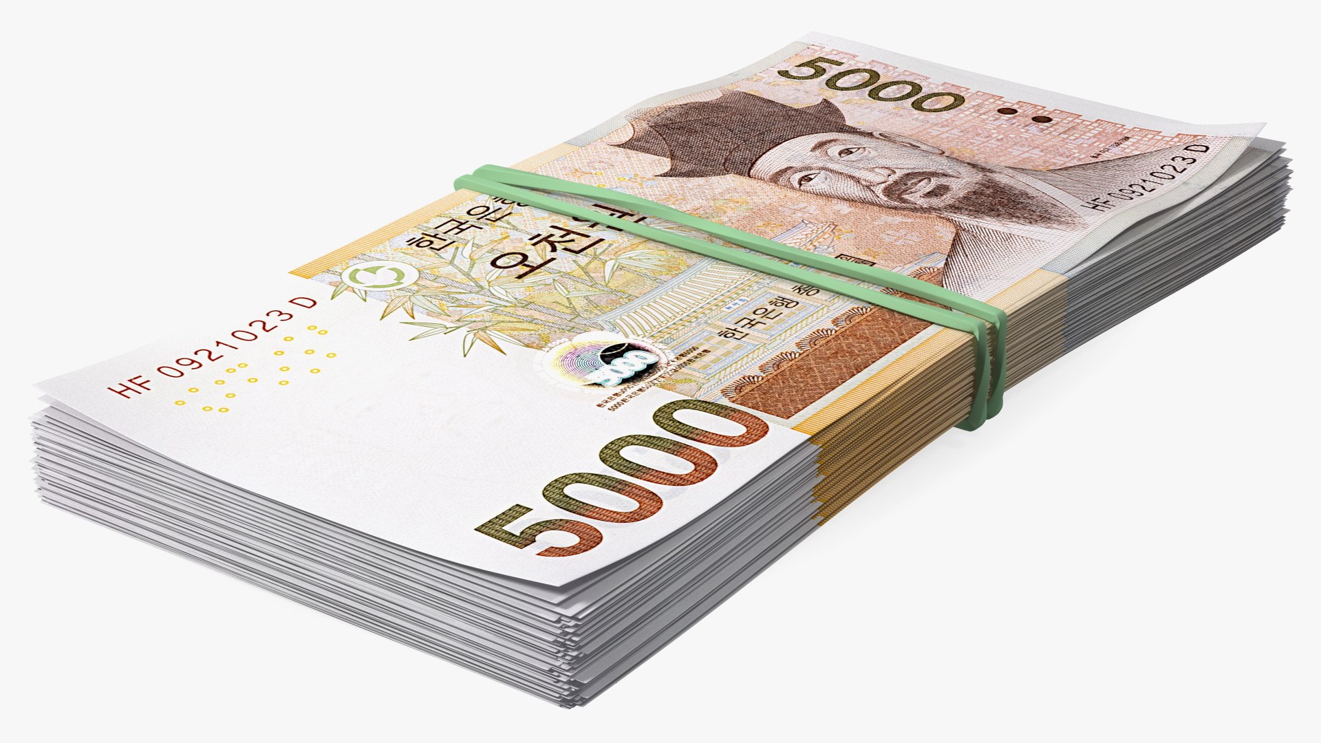 Stack of South Korean 5000 Won 3D https://p.turbosquid.com/ts-thumb/wt/I0ejH7/dO/stackofsouthkorean5000won3dsmodel011/jpg/1620311791/1920x1080/fit_q87/4838f223ae42665e74590e0f7edc50071efa9e8b/stackofsouthkorean5000won3dsmodel011.jpg