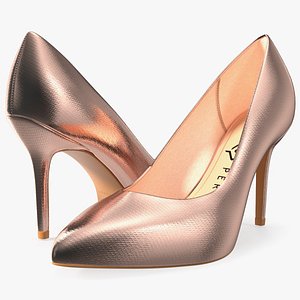 Katy Perry Rose Gold Sissy Pumps 3D model