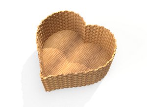 3D heart shaped basket model