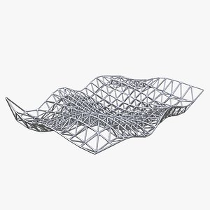 Truss Wavy Structure Architecture 03