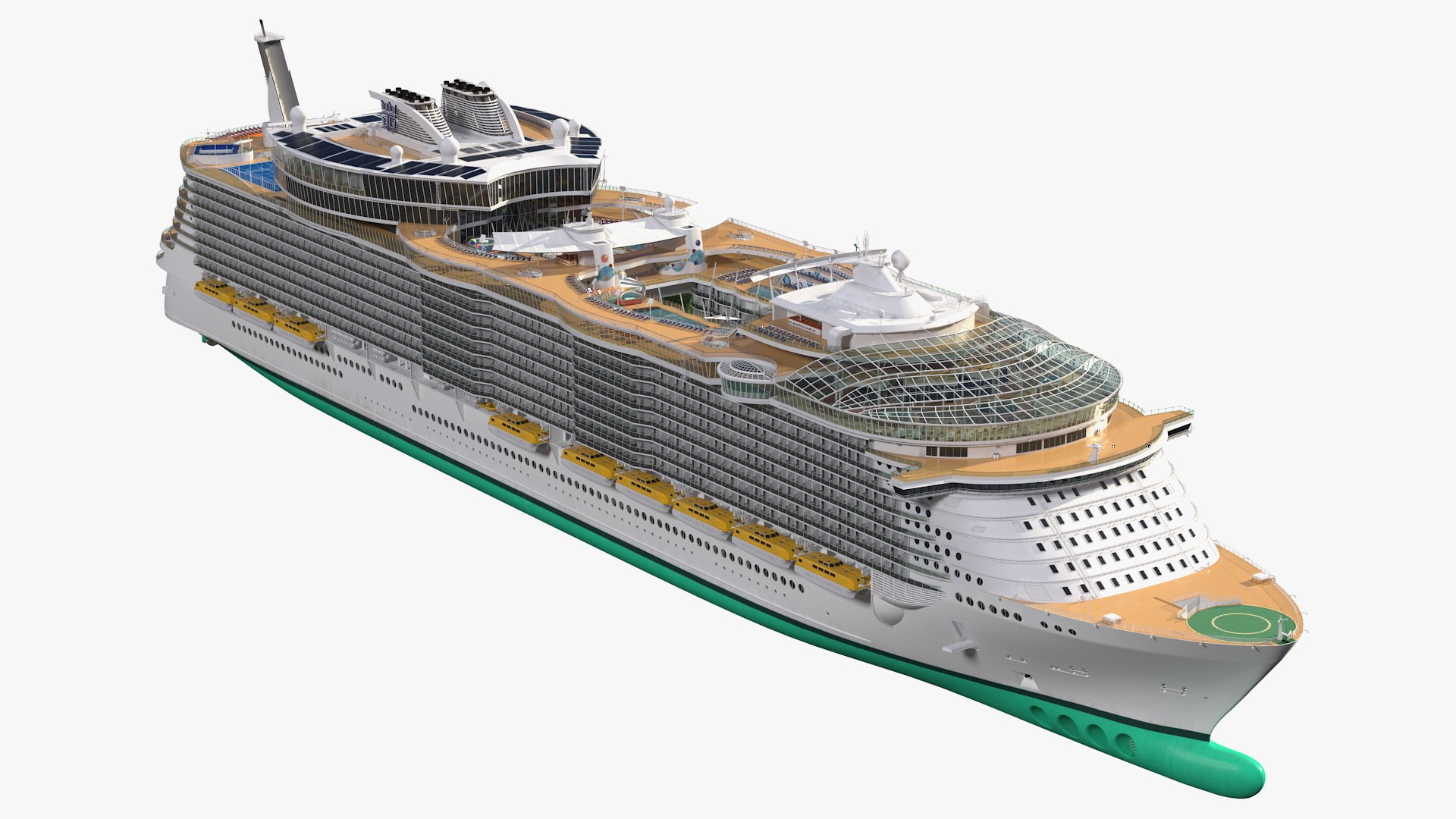Passenger Cruise Ship 3D model preview