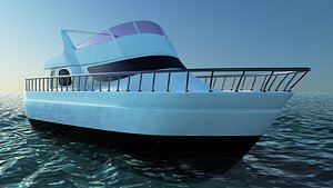 Animated Boat with Ocean