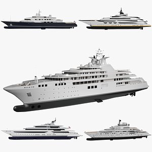 3D model Superyachts Bundle 2