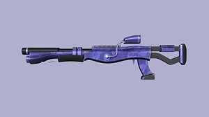 Sci-Fi Blue Camouflage Shotgun - Gun Weaponry