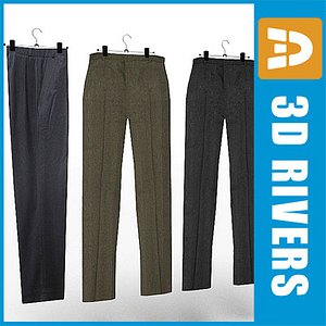 trousers set clothes 3d 3ds