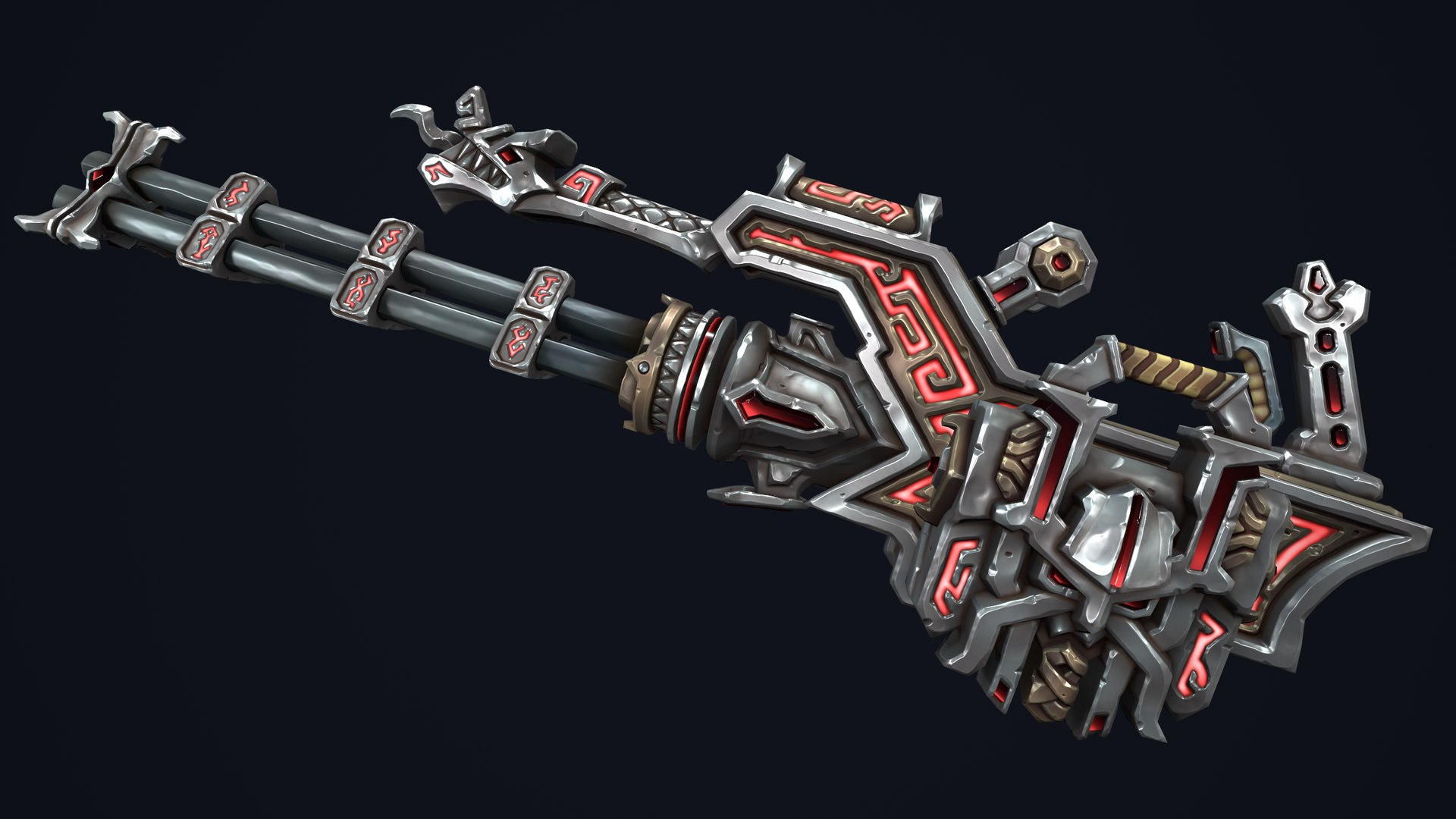 Fantasy Dwarf Minigun Model - TurboSquid 2281182