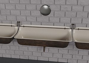 Mens Restroom Urinal 3D model