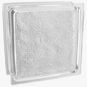 Ice Pattern Glass Block 3D model