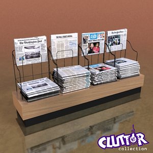 3d model newspaper rack