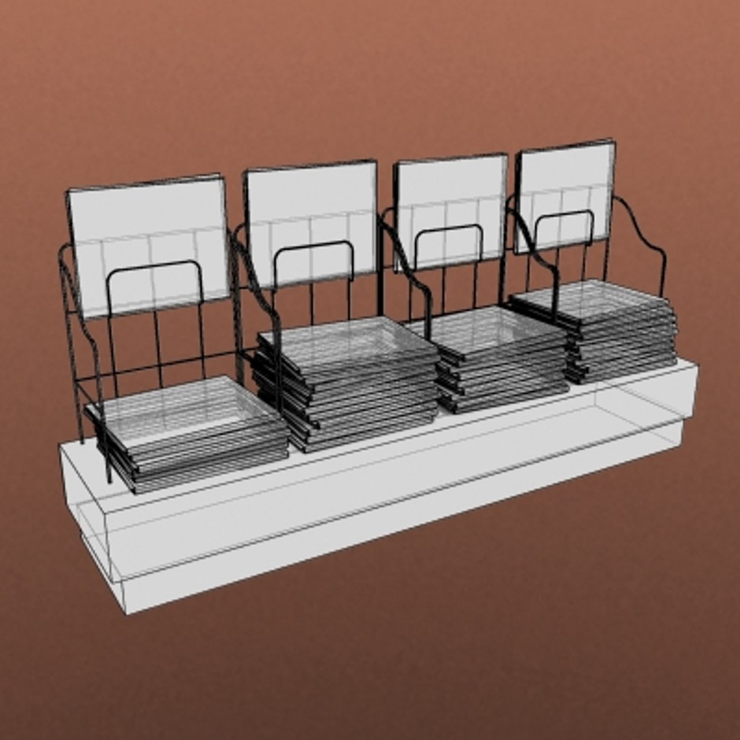 3d model newspaper rack