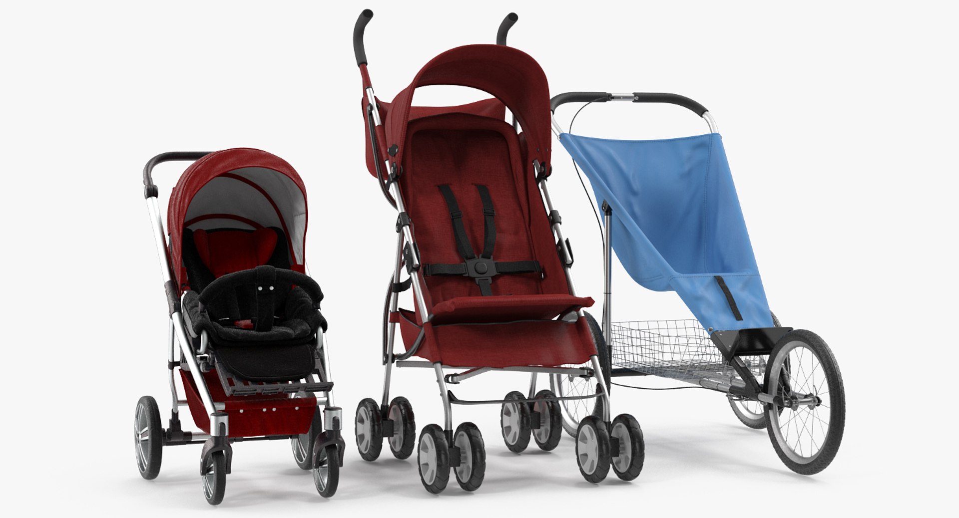 Baby Strollers 2 3D Model - TurboSquid 1182767