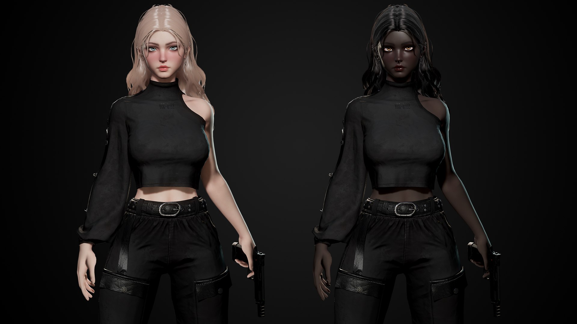 3D Techwear Woman- Game Ready Low-poly 3D Model Model - TurboSquid 2117365