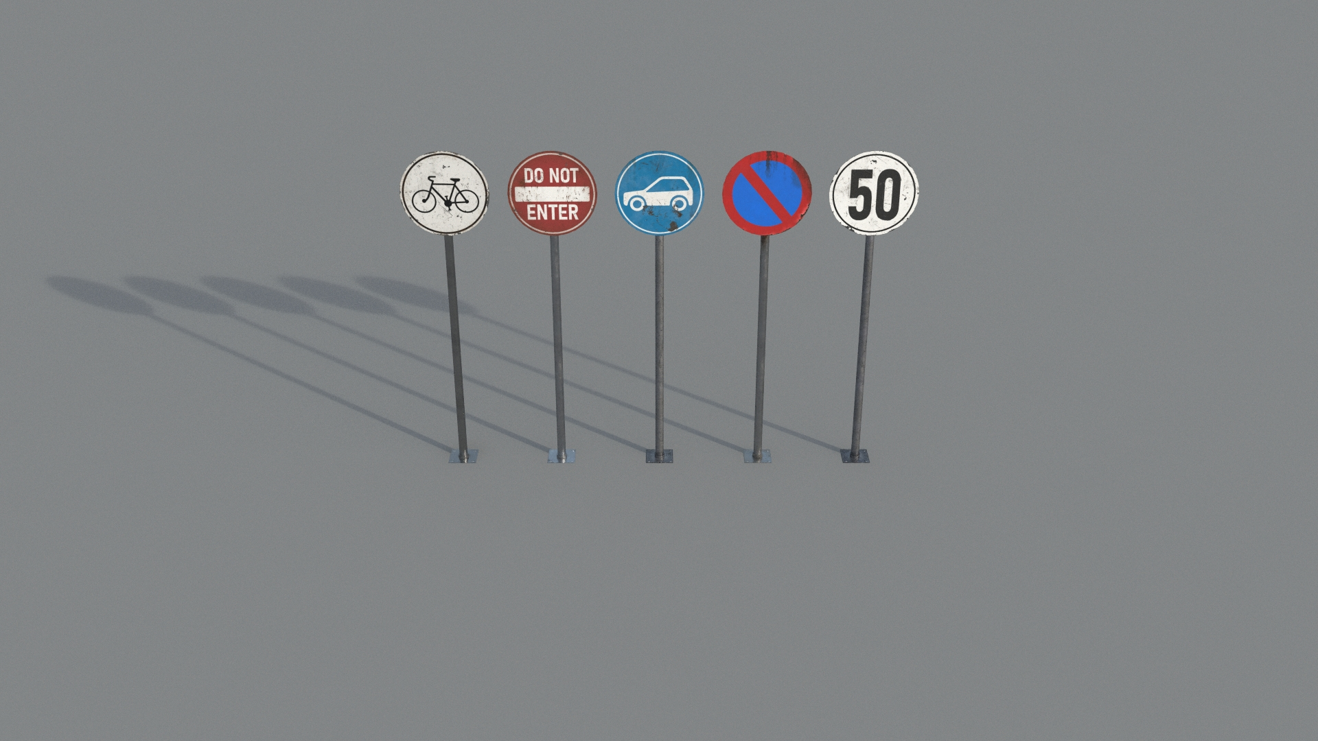 Signboards Round HD 3D Model - TurboSquid 1989735