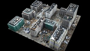 3D construction-site buildings area town cityblock photogrammetry